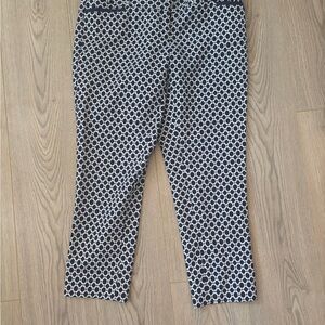 Chic Black and White Patterned Pants